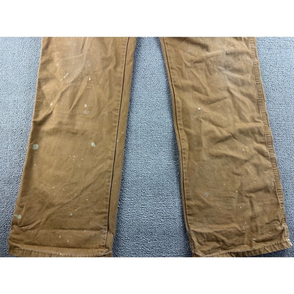 Dickies Relaxed Fit Sanded Duck Carpenter Pant Men 36x34 Brown Workwear Utility - Picture 11 of 14
